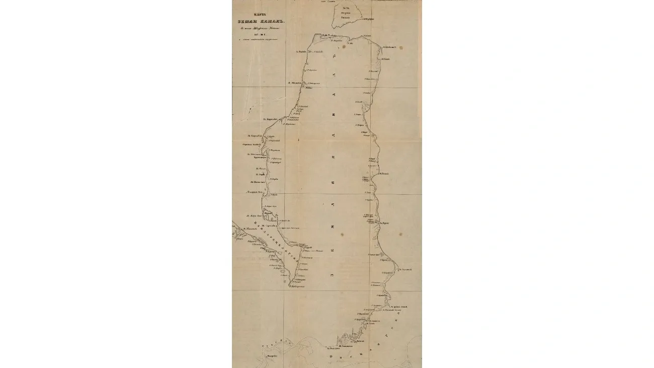 Карта Ямала и острова Белый. Опись берега Северного океана о Канина носа до Обдорска штурмана Иванова // Записки Гидрографического департамента Морского министерства, 1847 — Том 5.