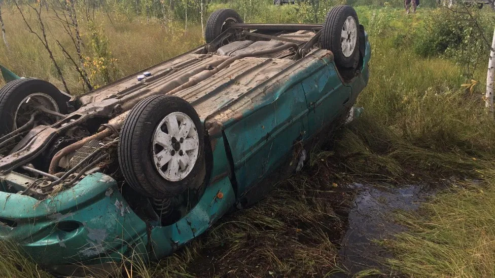 Искореженная Kia в Ноябрьске. Фото: УГИБДД по ЯНАО