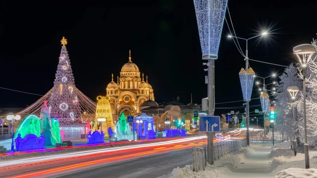 Новогодний Салехард удивительно хорош. Фото: Nadejda Romanovna / vk.com/salekhard_adm